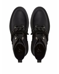 Bottes de loisirs en cuir noires Giuseppe Zanotti