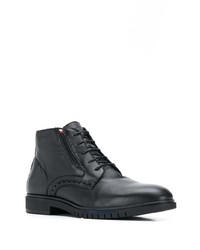 Bottes de loisirs en cuir noires Tommy Hilfiger