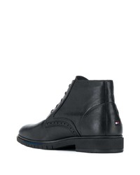 Bottes de loisirs en cuir noires Tommy Hilfiger