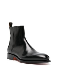 Bottes de loisirs en cuir noires Santoni