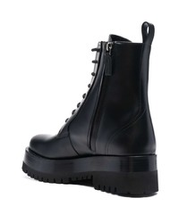 Bottes de loisirs en cuir noires Valentino Garavani