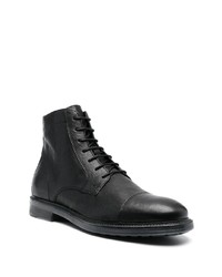 Bottes de loisirs en cuir noires Geox