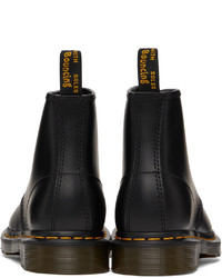 Bottes de loisirs en cuir noires Dr. Martens