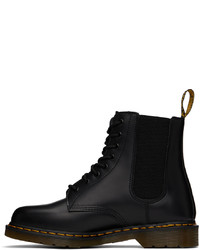 Bottes de loisirs en cuir noires Dr. Martens