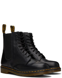 Bottes de loisirs en cuir noires Dr. Martens