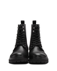 Bottes de loisirs en cuir noires VERSACE JEANS COUTURE