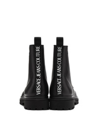 Bottes de loisirs en cuir noires VERSACE JEANS COUTURE