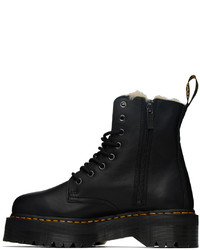 Bottes de loisirs en cuir noires Dr. Martens