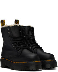 Bottes de loisirs en cuir noires Dr. Martens