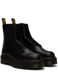 Bottes de loisirs en cuir noires Dr. Martens