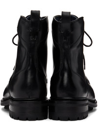 Bottes de loisirs en cuir noires Brioni