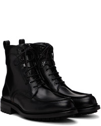 Bottes de loisirs en cuir noires Brioni