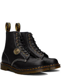 Bottes de loisirs en cuir noires Dr. Martens