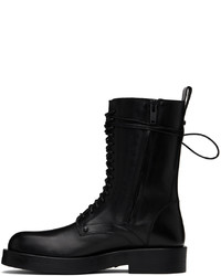 Bottes de loisirs en cuir noires Ann Demeulemeester