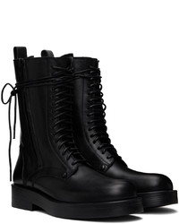 Bottes de loisirs en cuir noires Ann Demeulemeester