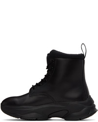 Bottes de loisirs en cuir noires Undercover