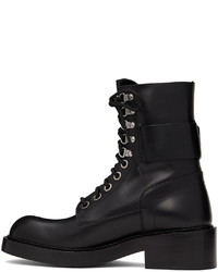 Bottes de loisirs en cuir noires Burberry