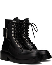 Bottes de loisirs en cuir noires Burberry