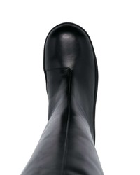 Bottes de loisirs en cuir noires Raf Simons