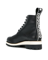 Bottes de loisirs en cuir noires DSQUARED2