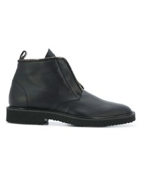 Bottes de loisirs en cuir noires Giuseppe Zanotti Design