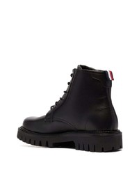 Bottes de loisirs en cuir noires Tommy Hilfiger