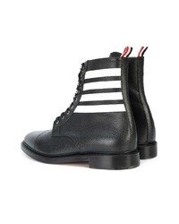 Bottes de loisirs en cuir noires Thom Browne