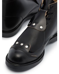 Bottes de loisirs en cuir noires Comme Des Garcons Homme Plus