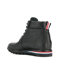 Bottes de loisirs en cuir noires Thom Browne