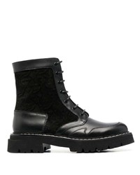 Bottes de loisirs en cuir noires Ferragamo