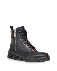 Bottes de loisirs en cuir noires Fendi