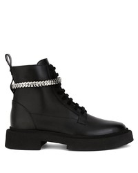 Bottes de loisirs en cuir noires Giuseppe Zanotti