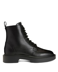 Bottes de loisirs en cuir noires Giuseppe Zanotti