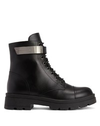 Bottes de loisirs en cuir noires Giuseppe Zanotti