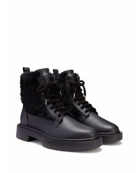 Bottes de loisirs en cuir noires Giuseppe Zanotti