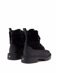 Bottes de loisirs en cuir noires Giuseppe Zanotti