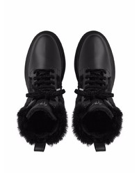 Bottes de loisirs en cuir noires Giuseppe Zanotti