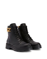 Bottes de loisirs en cuir noires Giuseppe Zanotti