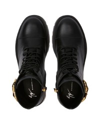 Bottes de loisirs en cuir noires Giuseppe Zanotti