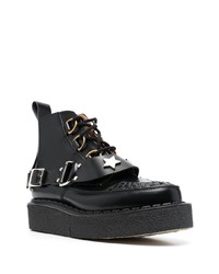 Bottes de loisirs en cuir noires Charles Jeffrey Loverboy