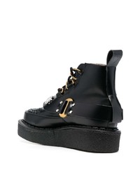 Bottes de loisirs en cuir noires Charles Jeffrey Loverboy