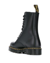 Bottes de loisirs en cuir noires Dr. Martens