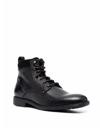 Bottes de loisirs en cuir noires Geox