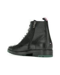 Bottes de loisirs en cuir noires Tommy Hilfiger