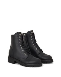 Bottes de loisirs en cuir noires Giuseppe Zanotti