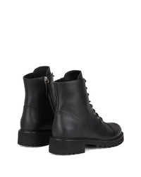 Bottes de loisirs en cuir noires Giuseppe Zanotti