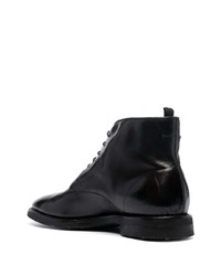 Bottes de loisirs en cuir noires Alberto Fasciani