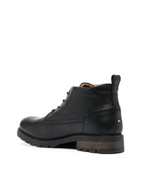 Bottes de loisirs en cuir noires Tommy Hilfiger