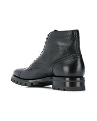 Bottes de loisirs en cuir noires Santoni