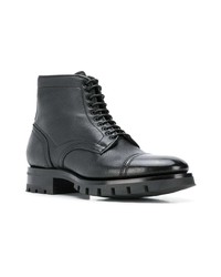 Bottes de loisirs en cuir noires Santoni